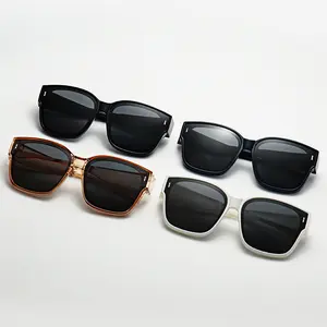 Folding sunglasses can be worn over prescription glasses, UV protection, polarized, unisex, large square frame, universal sun protection sunglasses
