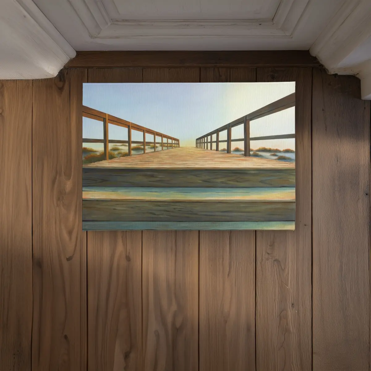 Begin Home Decor CODM17249YSX4U 17 x 24 in. Footbridge Beach Livingroom Indoor Outdoor Door Mat - Home Decor