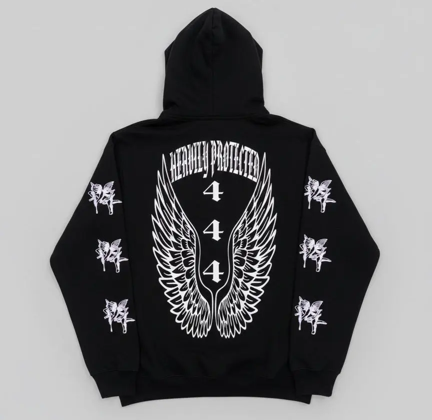 Heavily Protected Longsleeves Print Hoodie for Women and Men Soft 50/50 Cotton Poly Blend with Reflective Details Unisex Fit Womenswear Sweatshirts Menswear Hoodie Season