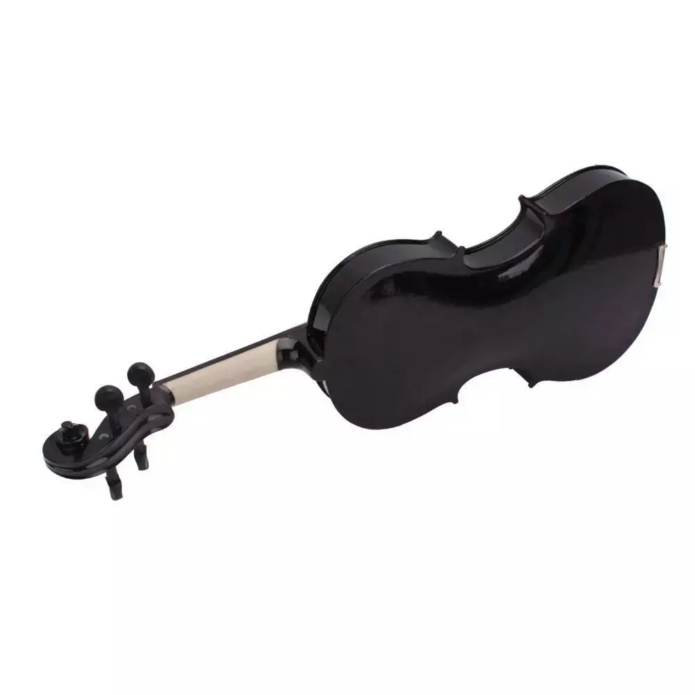 4/4 Size Acoustic Violin Instrument Kit for 11+ Years Old, Basswood & Maple Construction, 60cm+ Length (Arm Length Compatibility), 48.18oz / 1366g, with Arbor Case, Bow & Violin Rosin (Chin Rest Material: Blacked Wood)