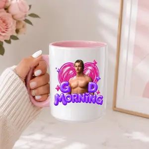 Good Morning Di Laurentis Mug, Six Pack Man Mug, Funny Birthday Coffee Cup For Friends