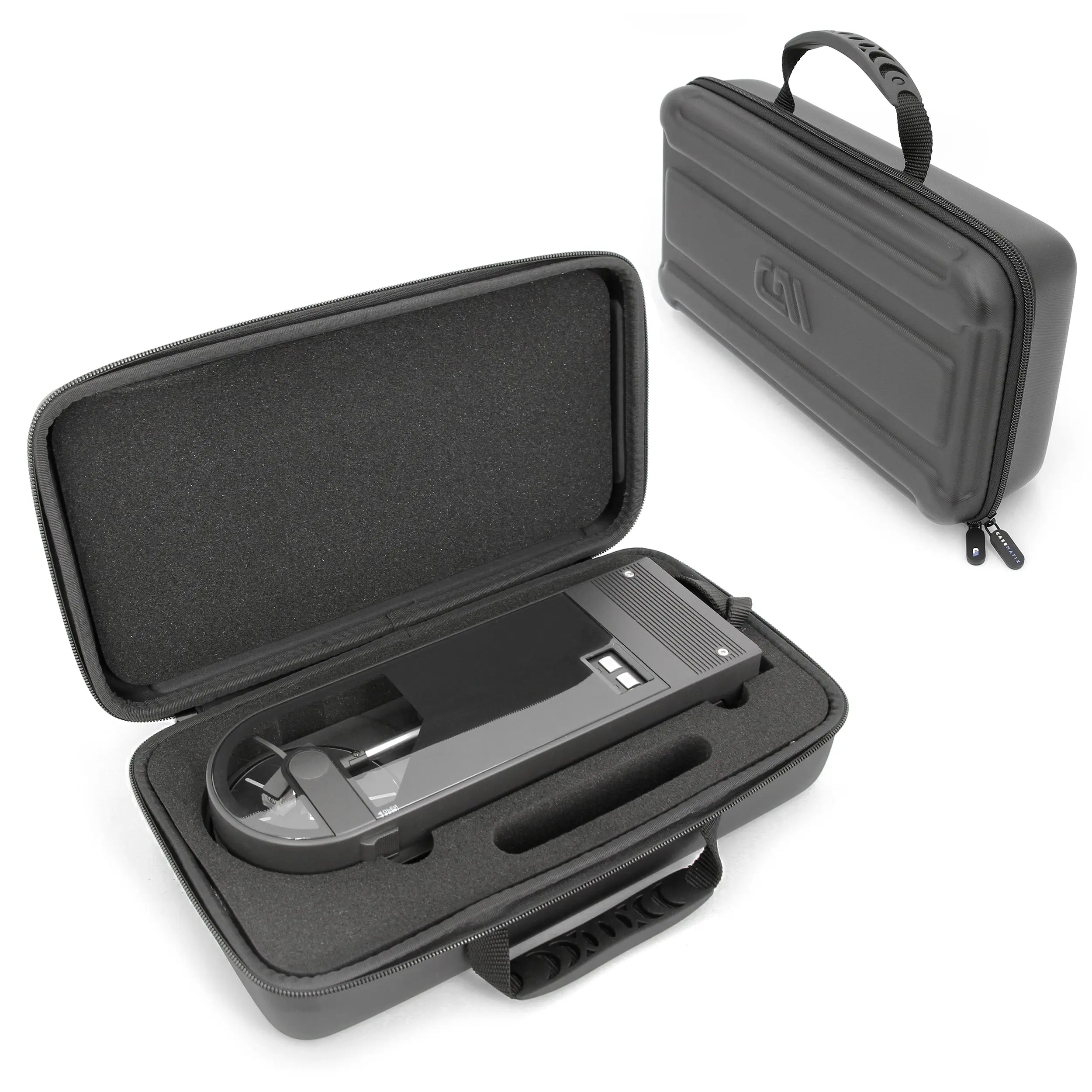 CASEMATIX Premium Portable Turntable Case for Audio Technica AT-SB727 Sound Burger Record Player with Custom Foam Interior & Durable EVA Shell for Travel and Storage