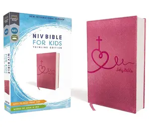 NIV, Bible for Kids, Leathersoft, Pink, Red Letter, Comfort Print: Thinline Edition Leather Bound – October 9, 2018