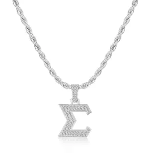 BBGreek Phi Beta Sigma - Sigma Pendant and Rope Chain Necklace - Official Vendor