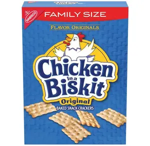 Chicken in a Biskit Original Baked Snack Crackers, Family Size, 12 oz