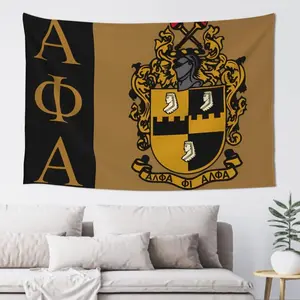 Alpha Phi tapestry wall hanging home bedroom dormitory decoration Fluffy Peach Art Decorating Gifts