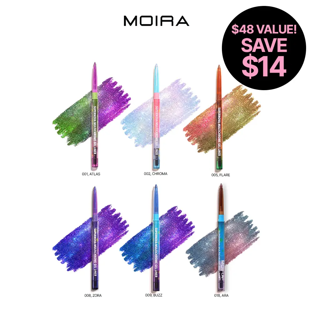 MOIRA | Supernova Multichrome Bundle | Multichrome Eyeliner Collection with Color-Shifting Finish
