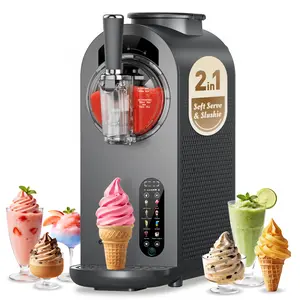 2-in-1 Soft Serve Ice Cream & Slushie Machine, Stay Frozen for up to 12 Hours, No Ice Needed 35mins Flash Chilling Ice Cream Maker with 8 Presets, LED Display & Auto Clean for Home & Party giftideas outdoorfun