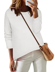 ZEAGOO Sweaters for Women Fall Outfits Trendy 2025 Long Sleeve Crew Neck Knit Pullover Sweater Tops