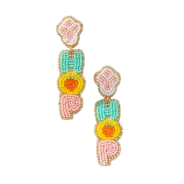 Hop Easter Beaded Earrings