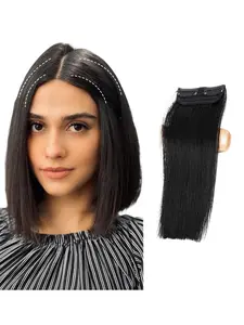 One Piece Human Hair Clip-In Extensions, 4-8 Inch 10-30cm One-Piece Cardigan Hair Hairpiece, Dye-Infused Highlight effect