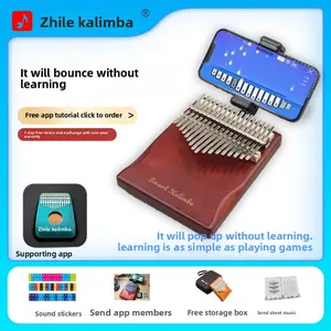 Zile Kalimba Thumb Piano for Girls Beginners Small 17-Tone 21-Tone Easy-to-Learn Musical Instrument Gift Thumb Piano Stress Relief pj  dguitars key thumb piano