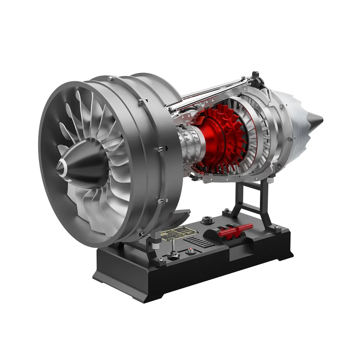 EngineDIY Turbofan Engine Model Kit 1/12 Scale Full Metal Dual-Spool Jet Engine with 300+ Parts Motorized Operation for Adults STEM DIY Assembly