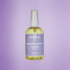 Black Raspberry Vanilla- Lightweight and Hydrating Body Oil Moisturizer Blend Grapeseed