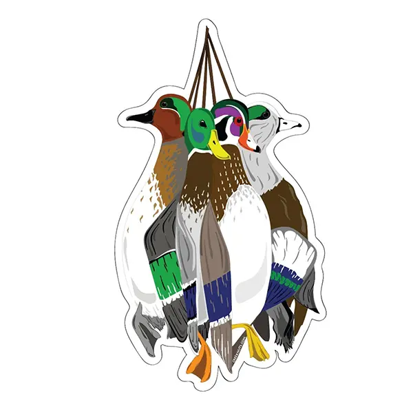 Mixed Bag Duck Hunt Sticker Decal, Vinyl Waterproof Hunting Sticker For Truck, Cooler, Tumbler, Laptop, Waterfowl Hunter Gift, Mallard Teal Wood Duck Hunting Decal For Outdoorsmen