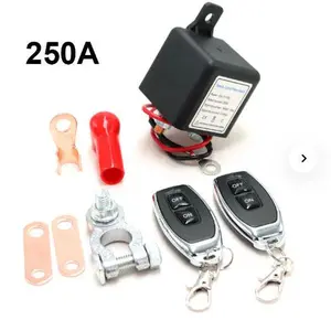 Fathersdaygift 250A Remote Battery Disconnect Switch, 12V Dual Remote Control Anti-Theft Battery Cut Off Isolator for Car RV Truck Camper Fathers Day Gifts