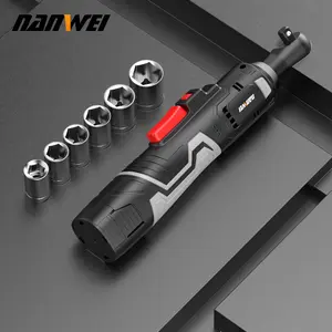 NANWEI 16.8V Electric Ratchet Wrench, 3/8" cordless ratchet with 2 Batteries, 40 Ft-lbs, Ultimate Mechanic Tool Set, Ratchet Wrench, Power Ratchet Tool Kit (16.8V 3/8" Cordless Ratchet)