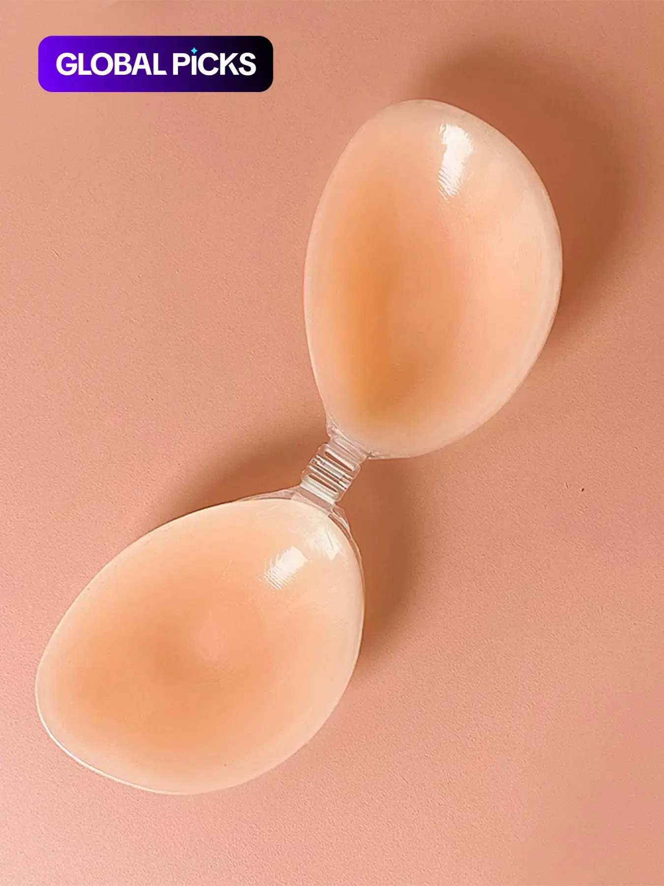 Women's Solid Color Minimalist Silicone Nipple Cover, Invisible Reusable Waterproof Push Up Nipple Cover, Ladies Lingerie Accessories for Daily Wear Underwear, Triangle Nipple Covers