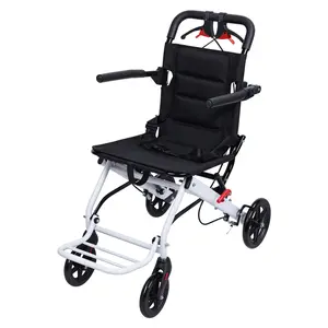 summervibes Healthcare Portable Folding Transit Wheelchair - Lightweight Aluminum, 180lbs Capacity, Narrow Doorway Accessible for Adults