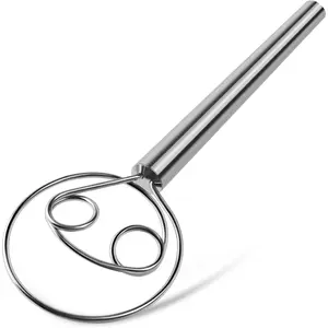 Danish Dough Whisk Stainless Steel Hook Dutch Bread Mixer for Sourdough Baking Tools