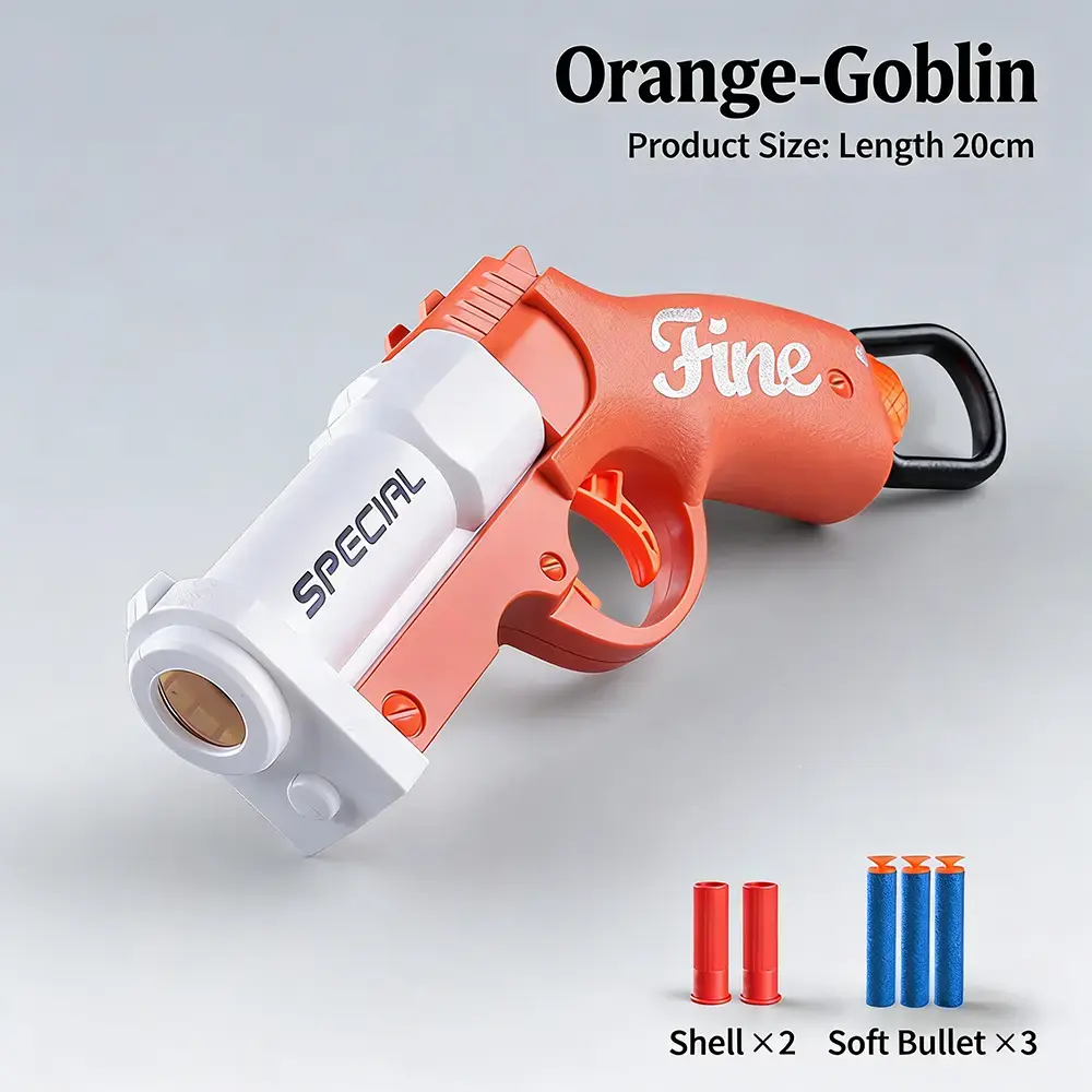 Mini Goblin Blaster | Shell-Ejecting Soft Dart Toy | Pocket-Sized Pull-Bolt Action Tactical Softair Gun with Ejection Feature Handheld Blasting birthday party favor classroom multiplayer outdoor game#Summervibes