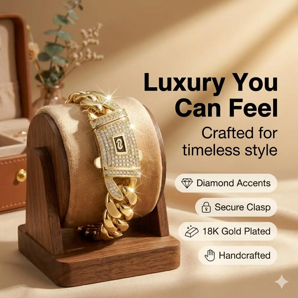14K Gold Plated Iced Out Cuban Link Bracelet for Men Women, Lab Diamond Pavé Box Clasp Hip Hop Jewelry, Heavy Bling Streetwear Bracelet, 14K Gold Shine Luxury Gift, Handcrafted Durable Links Valentine Gift Stuffer Gift