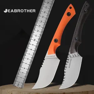 JEABROTHER VERSATILE Knife-Full Tang Companion Knife for Camping Knives,EDC Fixed Blade Knife, DC53N Steel, Micarta Handle, Camping, Fishing Tool,Ideal Gift for Men
