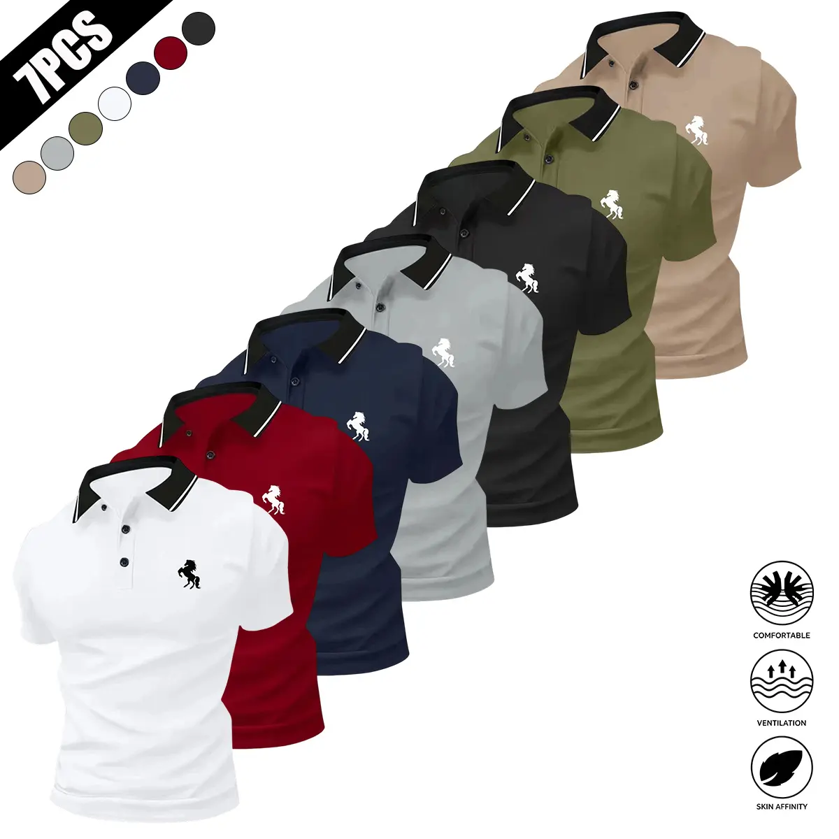 White + Red + Blue + Gray + Black + Green + Khaki