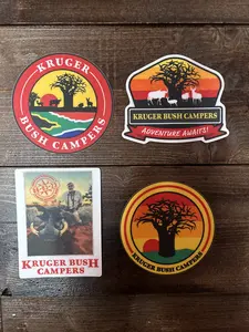 Kruger Bush Camper 4/$10 Sticker Pack