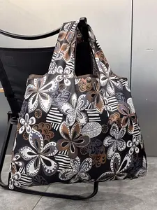Women's Ethnic Pattern Tote Bag, Large Capacity Shoulder Commuter Bag for Work & Daily Used, Casual Trendy Versatile High-quality Daily Commuting Bag, Biggie Bag Upgraded Large, Unique Bags, Shopper Handbag, Fashionable Patterned Bag