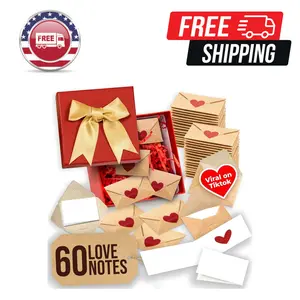 60 Blank Note Cards And Envelopes - Mini Envelopes With Blank Cards