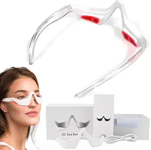 Red Light Therapy Device for Under Eye, Microcurrent Eye face led red light Beauty Device under Eye Massager Eyes Bag Remover for Reduce Dark Circles Puffiness Wrinkles Relax Eye Strain, 660nm Red Light-Therapy Device for Eyes Bag Facial Clear
