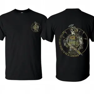 Better To Die Than To Be A Coward, Tactical Skeleton Sniper, Ghillie Suit Shirt, Military Skull Graphic Tee, Warrior Motivation, Army Veteran Gift, Combat, Unisex..