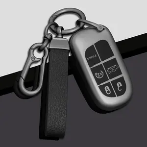 Tpu Car Key Case Cover for Jeep Grand Cherokee, Renegade, Compass, Durango, Charger, Challenger, Journey, Fiat 500x, Holder Accessories