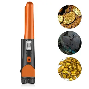 Highly Sensitive Portable Metal Detector with LCD Screen and 360° Scanning - Orange - Precision Security Scanner