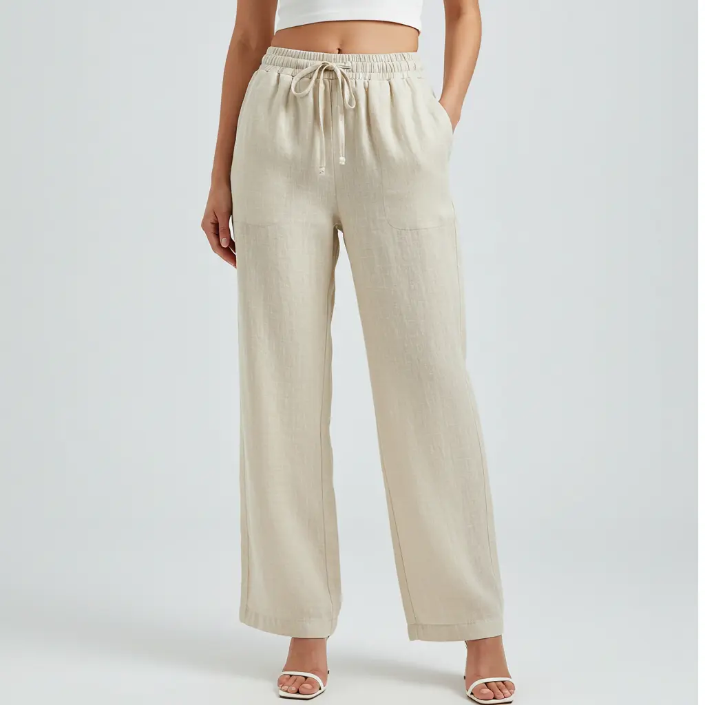 Khaki Linen Pants