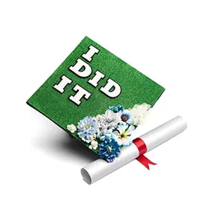 GRADWYSE Once Upon A Time Handmade Graduation Cap Topper Graduation Gifts Graduation Cap Decorations, I Did It