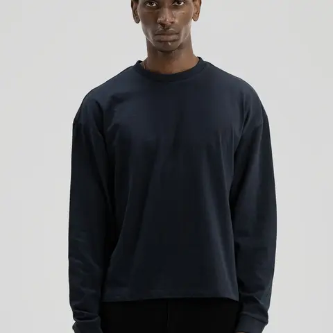 300 GSM 'Dark Navy' Long Sleeve Tee