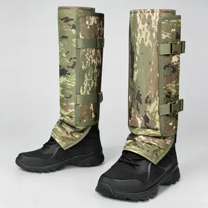 Anti-Snakebite Leg Gaiters — Jungle Trekking Leg Guards — Black / Camouflage