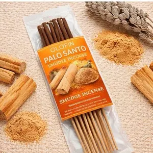 Olofin Palo Santo Smudge Incense 10.5" Sticks 10 Incense Sticks in 1 PK Bags for Meditation Prayer Yoga and Energy Cleansing Rituals
