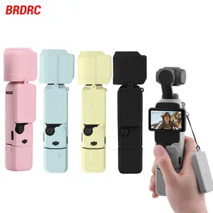 BRDRC Silicone Case Cover for DJI Pocket 3, Scratch-Resistant Camera Gimbal Protective Case, Photography Camera Accessories