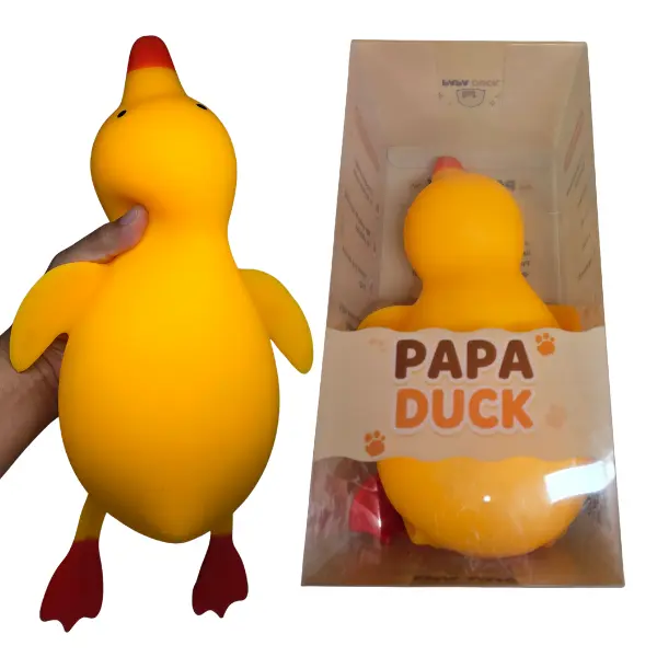 Papa Duck Jumbo Goose Laying Stress Relief Squishy Fidget Toy Large Gel Texture