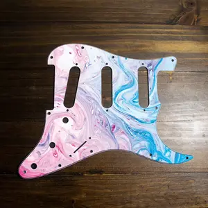 The Woodstock psychedelic, 11 hole, SSS Strat pickguard