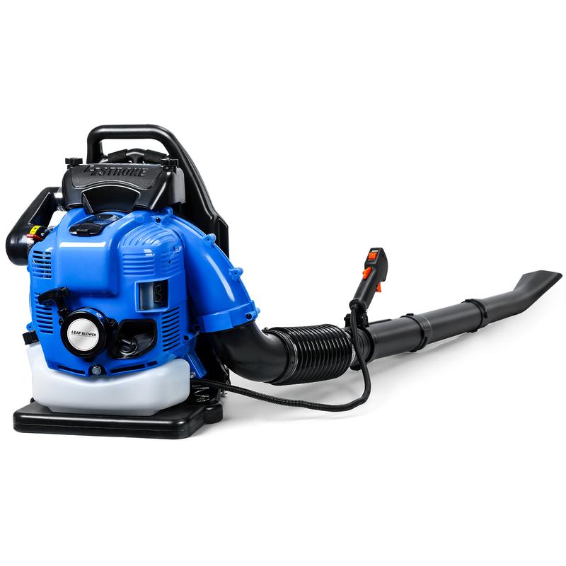 Snow Blower 75.6CC Gas Powered Backpack Leaf Blower 4-Stroke for Lawn Care Yard Dust Debris Blue Ergonomic Design with 1.9L Fuel Tank