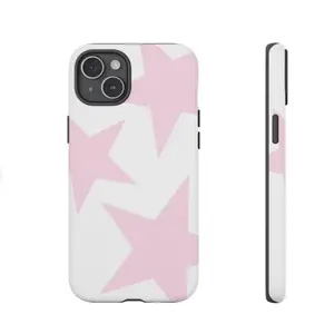 Simple and Stylish Pink Star Pattern Phone