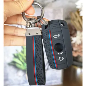 Silicone Car Smart Key Cover For BMW E60 E61 E70 E81 E87 E90 E91 E92 X1 X5 X3 1 3 5 6 Series Z4 Protector Accessories Keychain