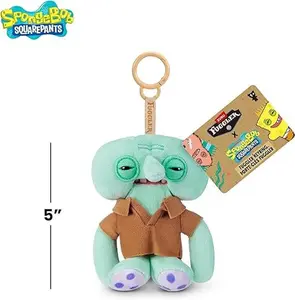 Fuggler SpongeBob (Squidward) 5-Inch Plush Keyring by ZURU, Funny Ugly Monster Bag Clip-on Stuffed Animal