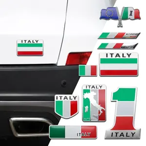 Italian Flag 3D Metal Emblem Vehicle Decoration Motorcycle Sticker for Vespa Benelli Ducati Aprilia Shiver 750 900 Car Decals