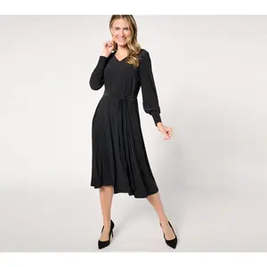 Studio Park X Jane Treacy Petite Faux Wrap Knit Dress