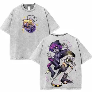 Murder Drones N & Uzi Washed Shirt, Comic Hoodie Shirt, TV Show Sweatshirt Shirt graphic tees Menswear Top Cotton Fabric lover streetwear YLX